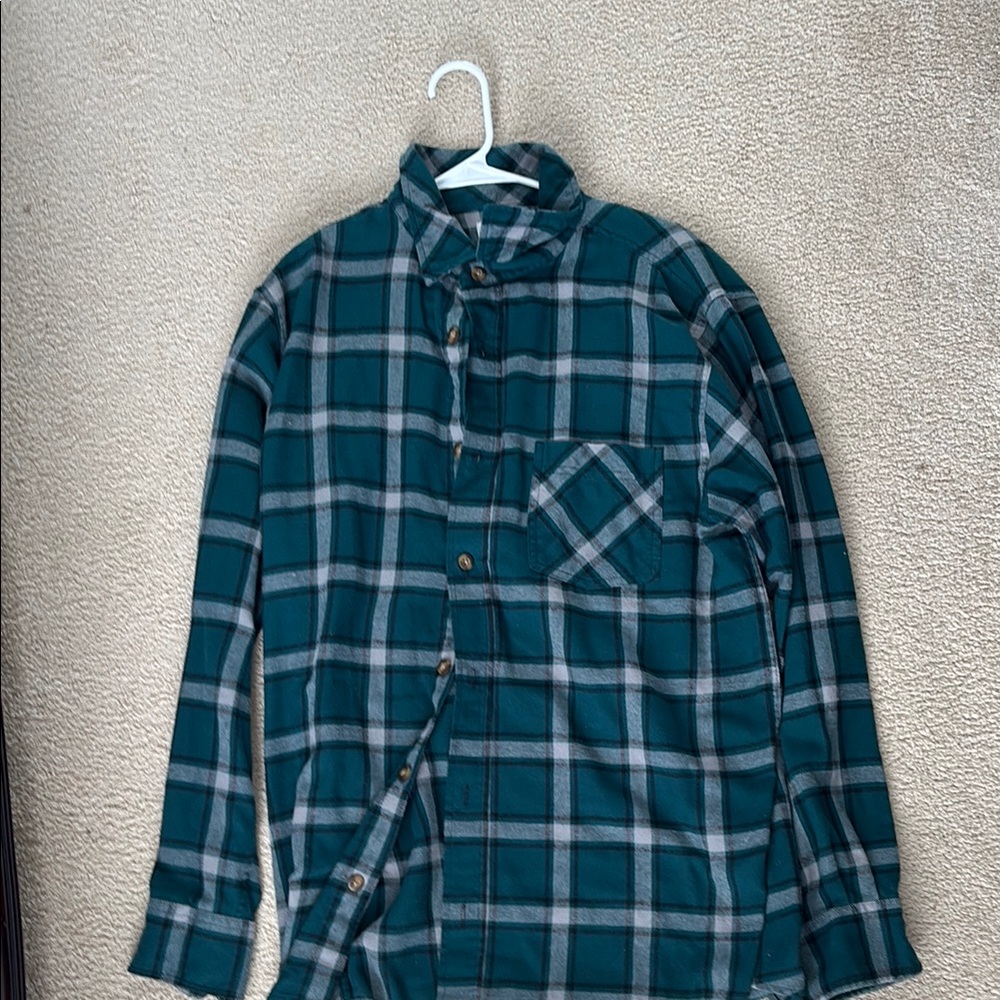 Men's Green Plaid Shirt
